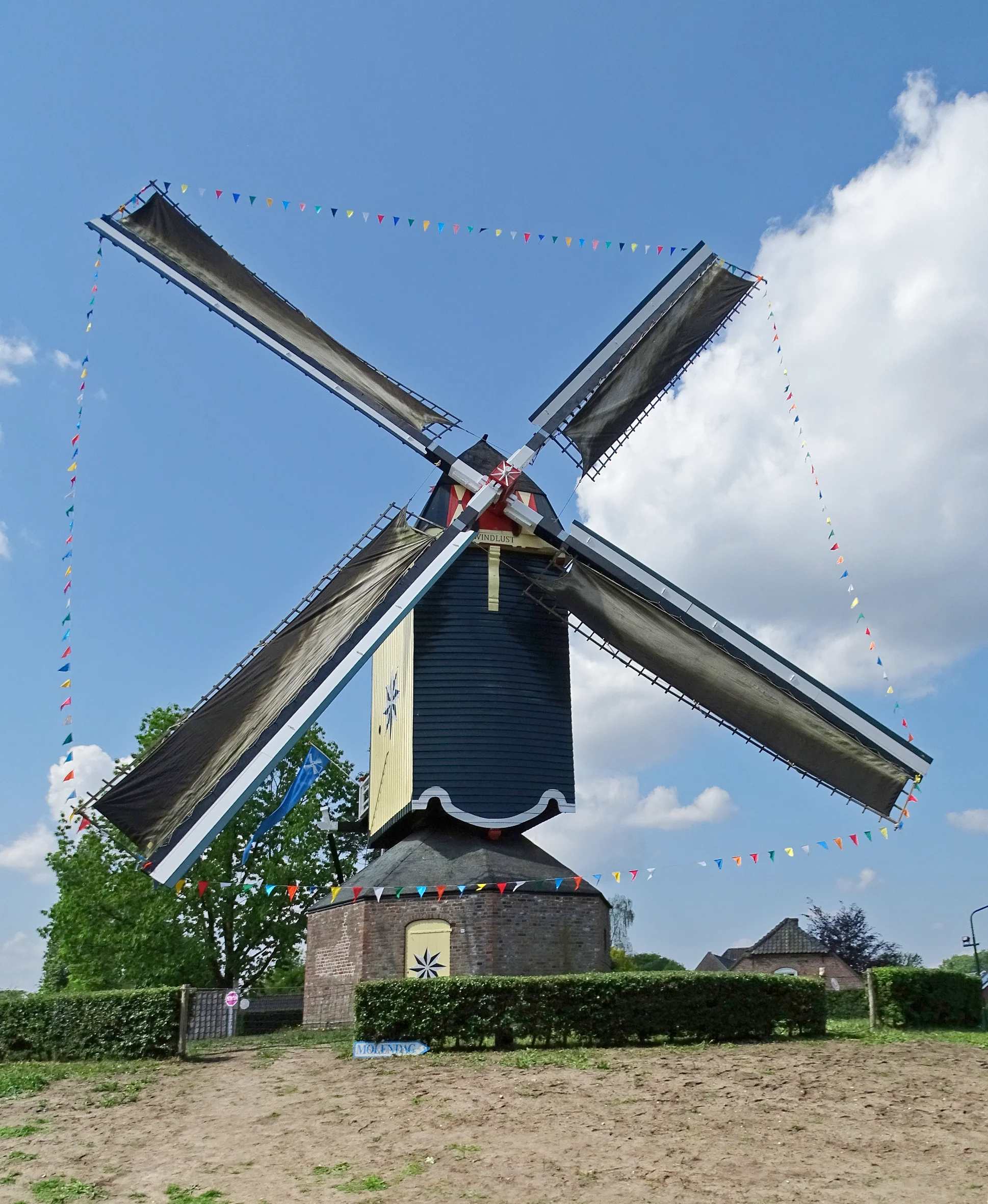 Martin E. van Doornik (09-05-2026)&nbsp;Draaiend met volle zeilen, de biotoop is erg slecht. | Database Nederlandse molens