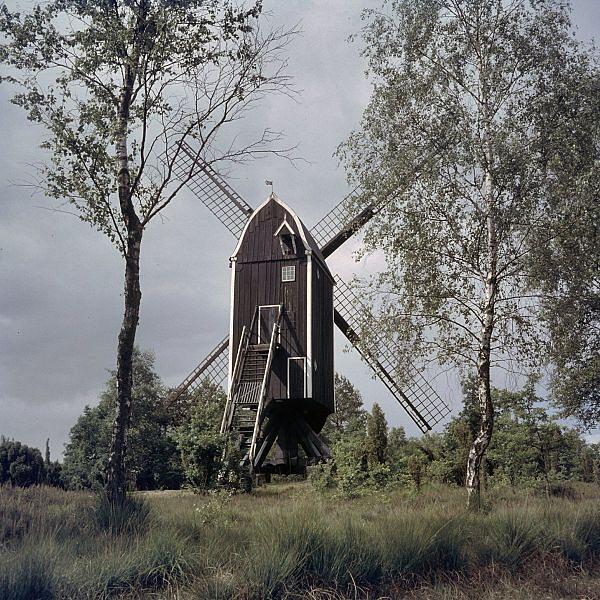 3, Molen 01027 Wissink's Möl (na de verplaatsing naar Buurse) (Haaksbergen), Beschikbaar gesteld door de Stichting Wissink's Möl
Fotograaf onbekend, opname1 juni 1958, ingezonden door Toine Zwitserlood | Database Nederlandse molens