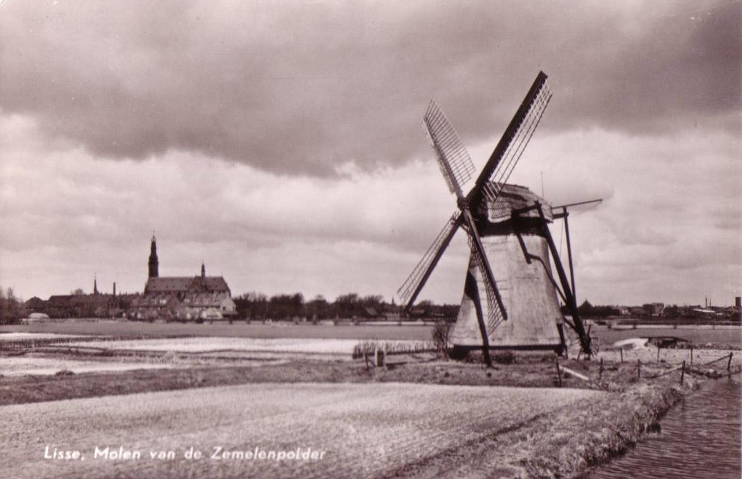 2, Molen 01045 Zemelpolder, Zemelmolen (Lisse), Ansichtkaart, collecti DVM | Database Nederlandse molens