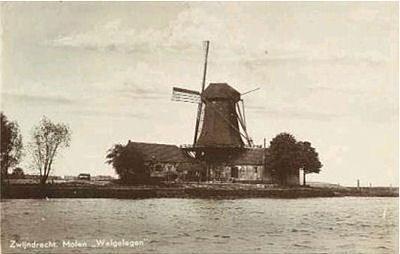 1, Molen 01270 Welgelegen / Dikke Molen (Zwijndrecht), Ansichtkaart, collectie DVM | Database Nederlandse molens