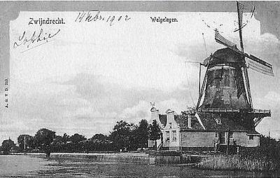 3, Molen 01270 Welgelegen / Dikke Molen (Zwijndrecht), Ansichtkaart, collectie DVM | Database Nederlandse molens