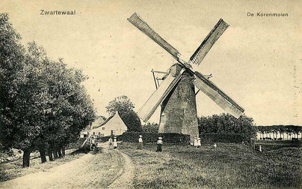 1, Molen 01909 Molen van Aalbrechtse (Zwartewaal), Ansichtkaart, collectie DVM | Database Nederlandse molens
