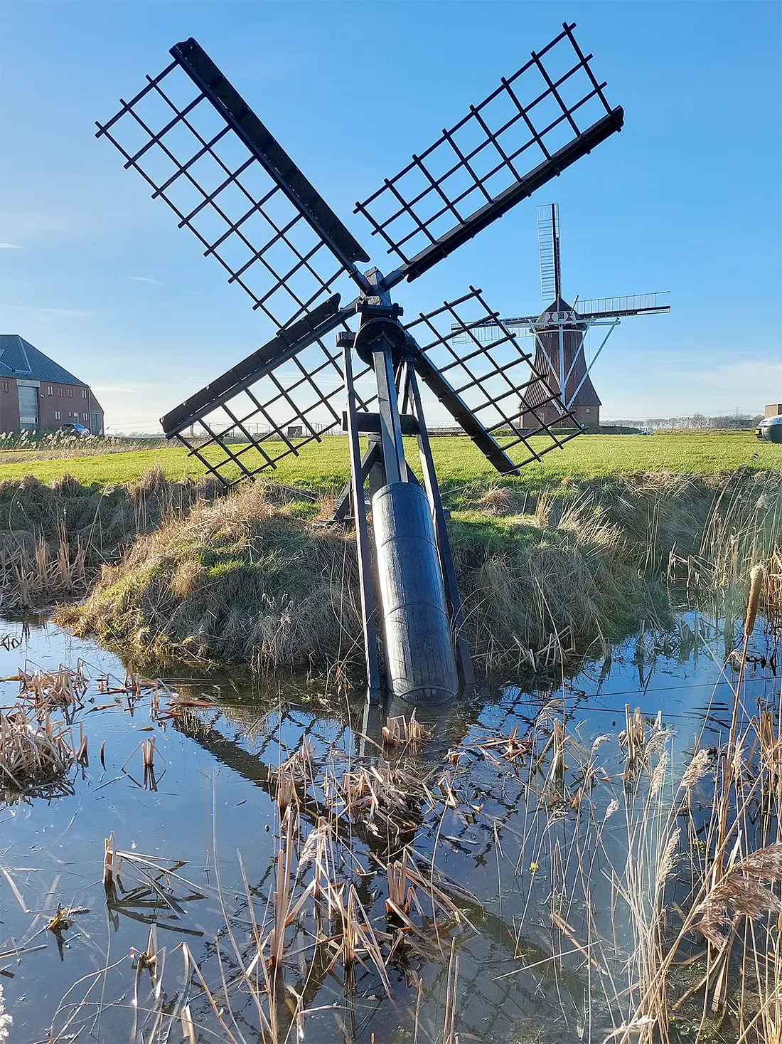 1, Molen 10129 (paaltjasker) (Nieuw-Scheemda), Michiel Steemers (2-3-2024)&nbsp; | Database Nederlandse molens