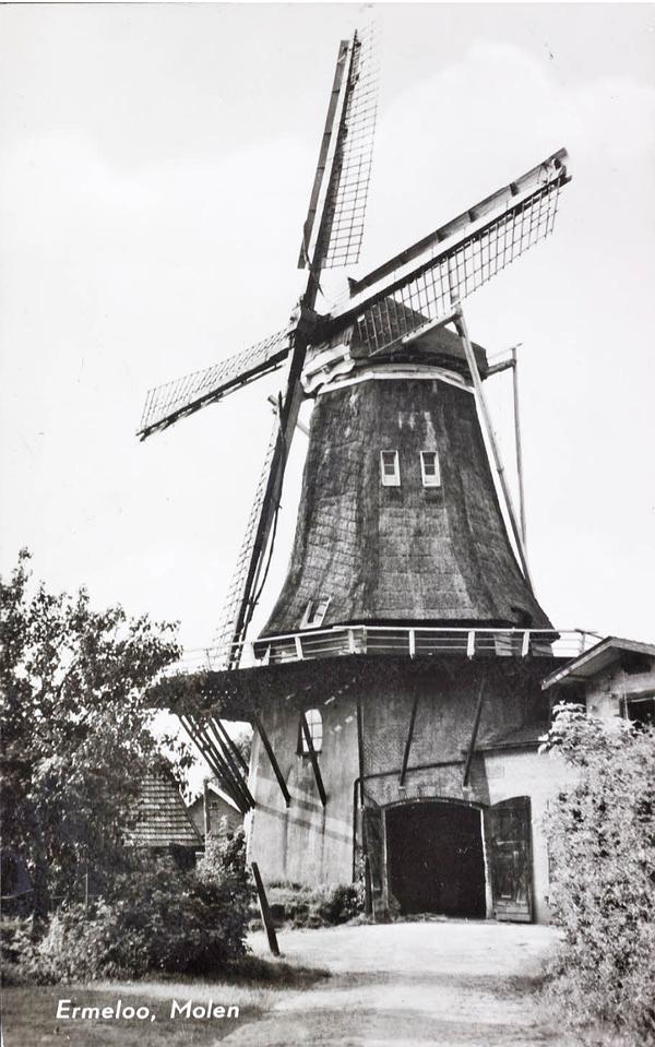 Molen 01236 De Koe (Ermelo), Ansichtkaart, coll. DHM | Database Nederlandse molens