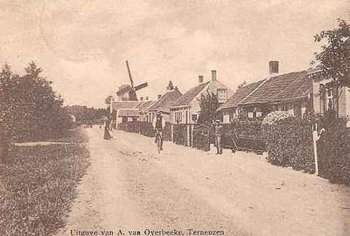 1, Molen 01416 a Molen van Plasschaert / Molen van Waterschoot (Westdorpe), afb. ansichtkaart, coll. onbekend | Database Nederlandse molens
