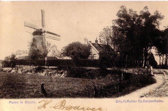 1, Molen 02698 (korenmolen) (Brucht), Ansichtkaart, coll. DVM | Database Nederlandse molens