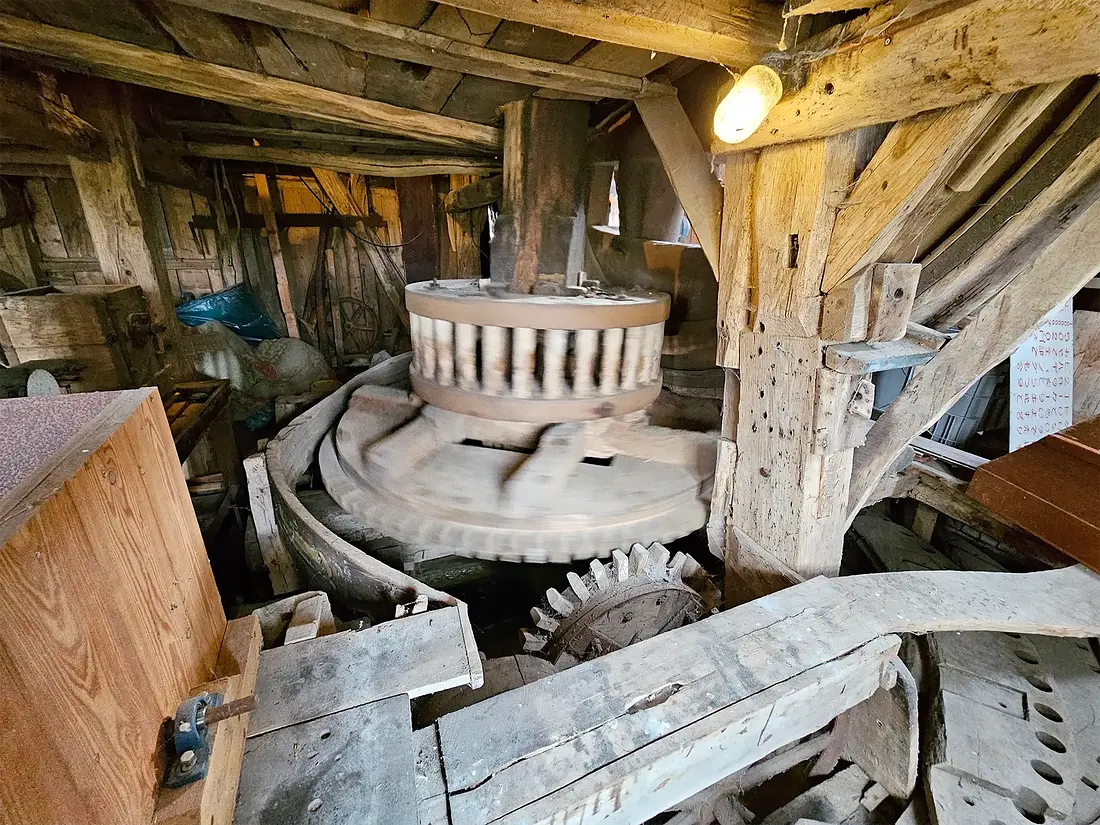 11, Molen 02605 Opwettense Watermolen (Opwetten), Lukas Vandael (10-03-2024)&nbsp;Het onderste spoorwiel | Database Nederlandse molens