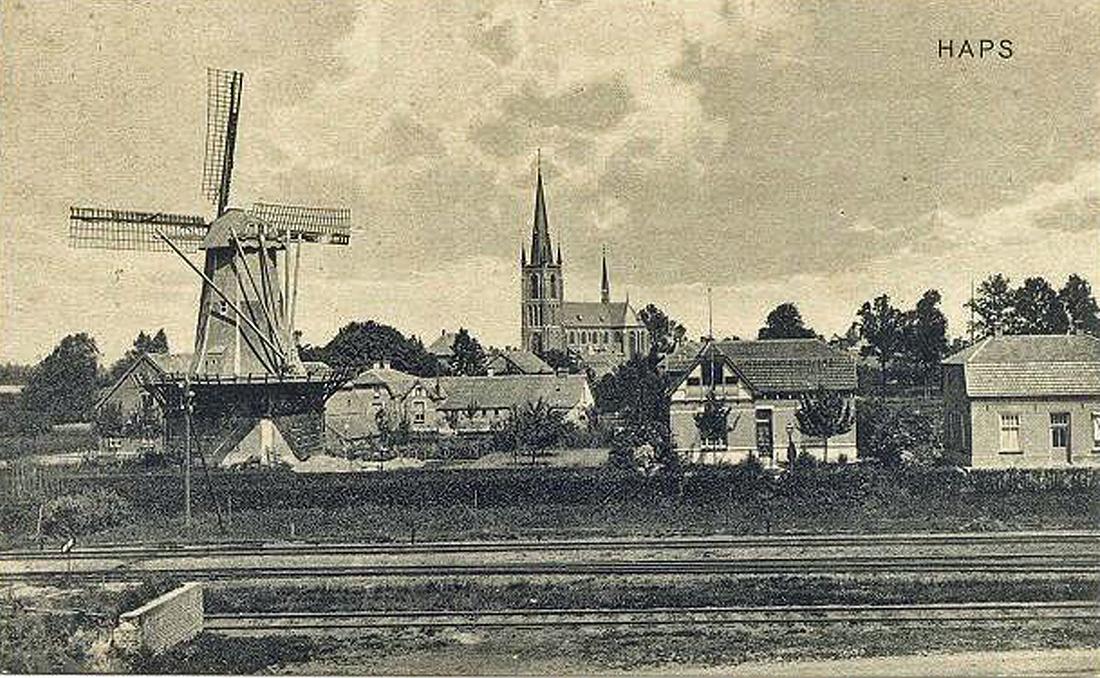 1, Molen 01948 Weltevreden (Haps), Ansichtkaart, coll. W. van Breenen | Database Nederlandse molens