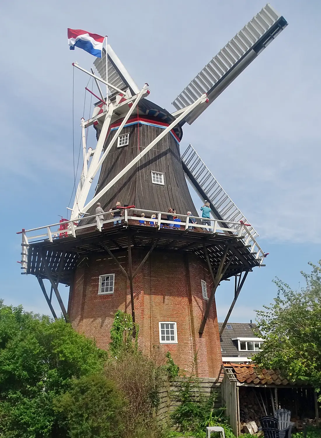 3, Molen 00435 Aeolus (Adorp), Martin E. van Doornik (06-09-2024)&nbsp;De Aeolus tijdens de feestelijke heropening op 6 september 2024. | Database Nederlandse molens