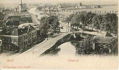 2, Molen 03504 a Het Fortuin / Slikmolen / Molen van Rossum (Delft), Ansichtkaart, coll. P. Hofkamp | Database Nederlandse molens