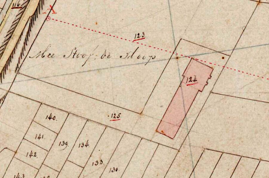 Molen 07264 Meestoof De Hoop (Herkingen), detail Kadastrale kaart 1811-1832: minuutplan Herkingen, Zuid-Holland, sectie A, blad 02 (MIN08069A02) | Database Nederlandse molens
