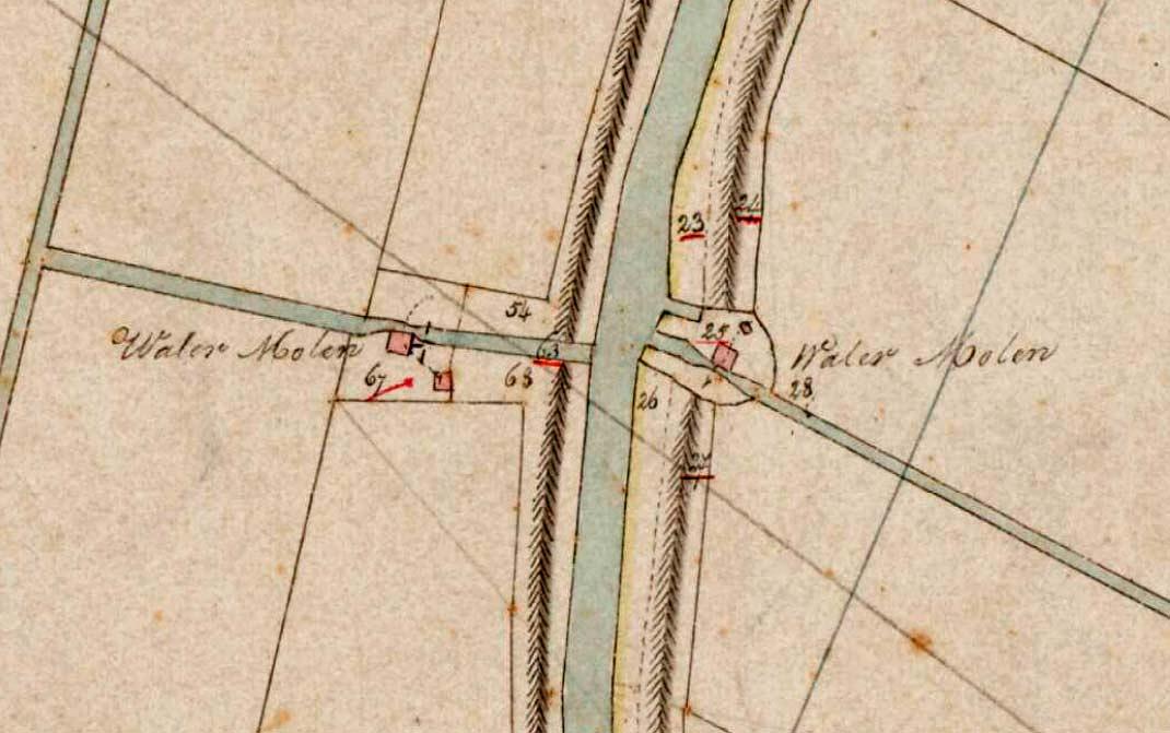 2, Molen 01521 b Polder Klein Nieuwland / De 51 Morgen (IJsselmonde), links nr 67 TBCnr 16612 sectie C blad 1
rechts nr 25 TBCnr 01521 b, sectie C blad 1 | Database Nederlandse molens