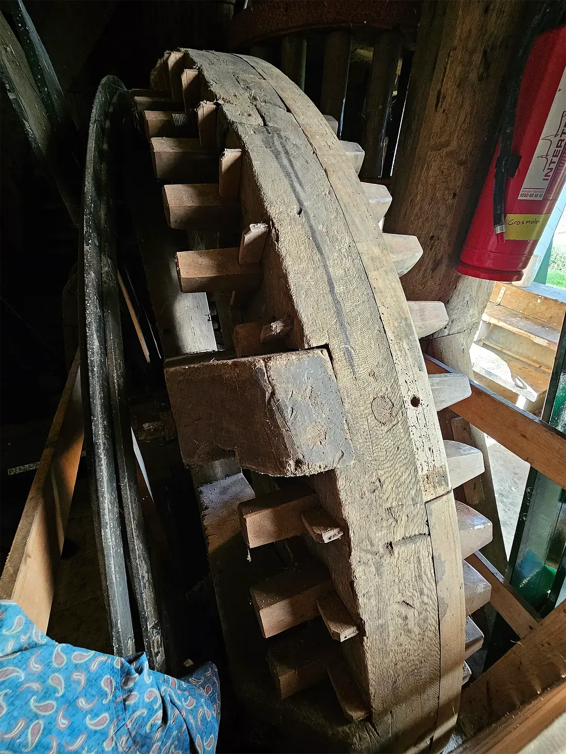12, Molen 02492 Grosmolen (Hoogmade), Lukas Vandael (27-10-2024)&nbsp;Het onderwiel. | Database Nederlandse molens