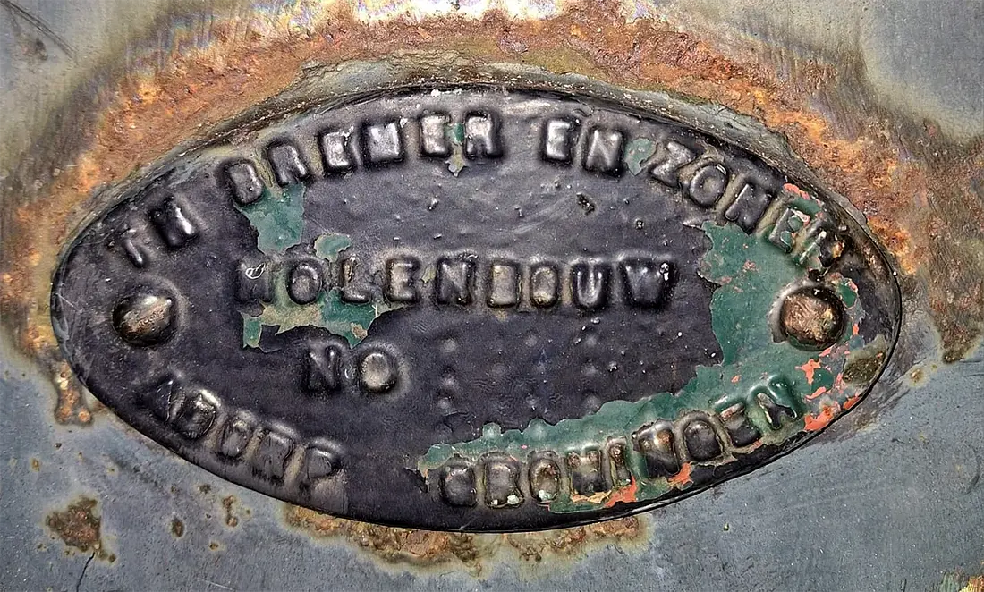 1, Roede 181, Bremer, Jeffrey Cusiel (08-11-2024)&nbsp;Roedeplaatje van de oude Bremer binnenroede uit 1970. Deze roede is in 2023 gestreken nadat in 2022 was gebleken dat de roede in mindere staat was. Van de roede zijn een paar delen behouden bij de molen, waaronder het deel met de roede plaatje. | Database Nederlandse molens