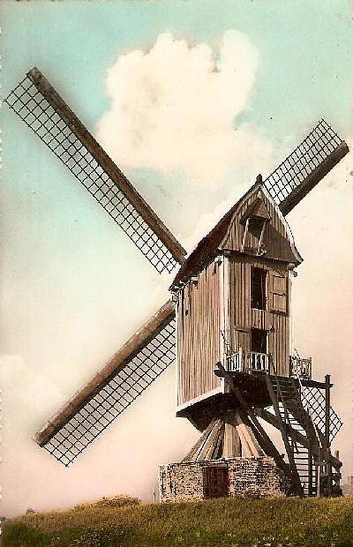 Molen 01275 (standerdmolen) (Roosendaal), Ansichtkaart, coll. Frans Weemaes | Database Nederlandse molens