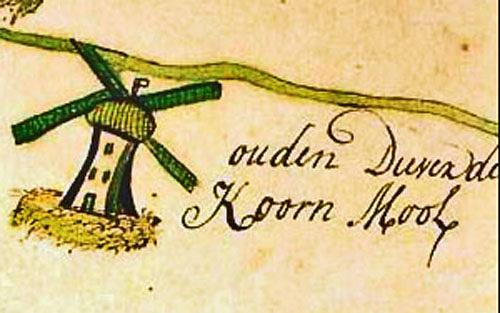 Molen 06444 b Oldendieverder molen (2e) (Diever), detail kaart 1753 | Database Nederlandse molens