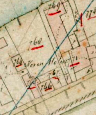 1, Molen 16600 Windlust (1e) (Zoeterwoude), deel van het kadaster, Zoeterwoude, sectie B3 | Database Nederlandse molens