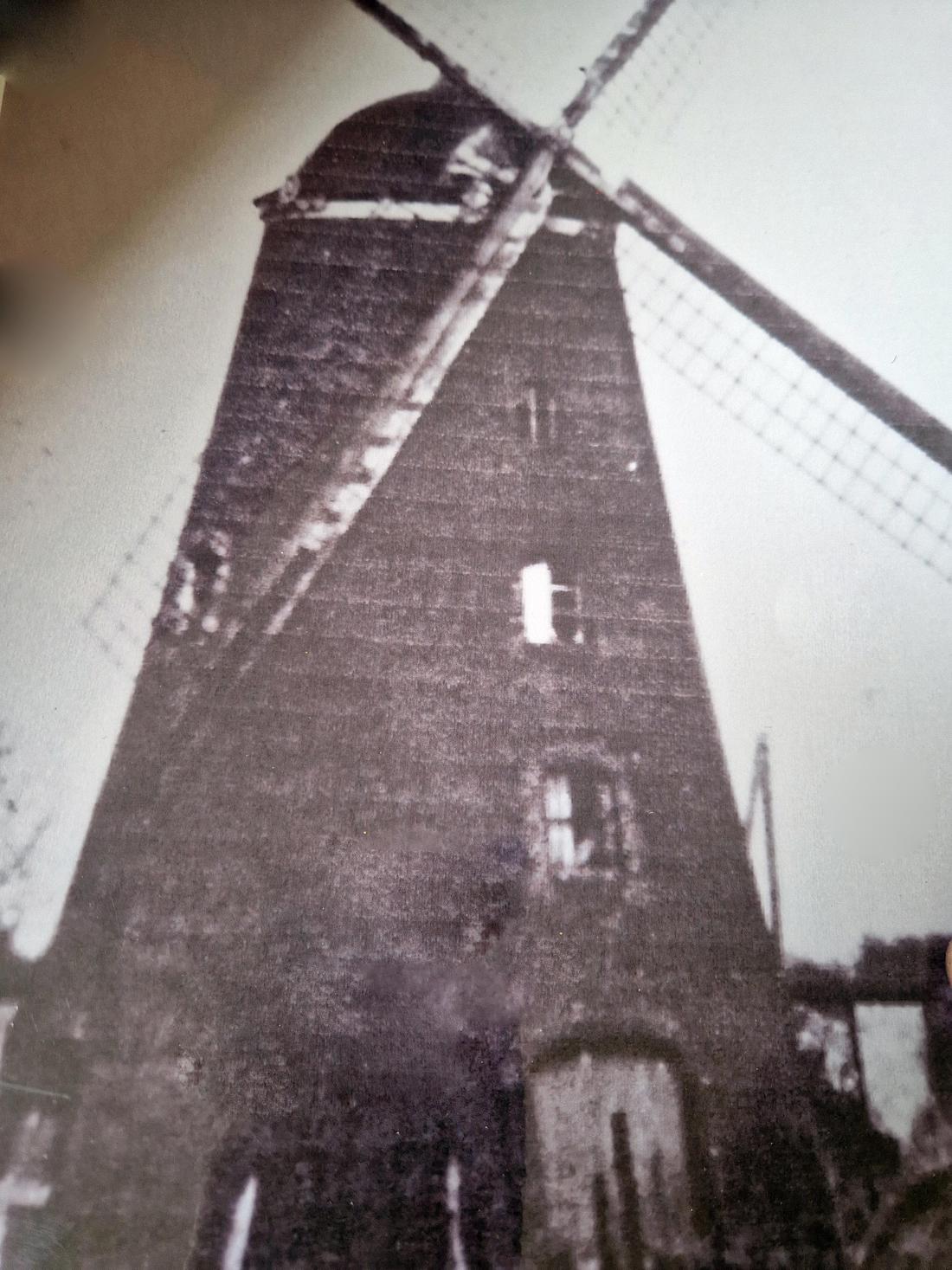 2, Molen 00194 Windmolen Op de Linde (Stein), Foto van Dean Voskamp, foto van na de WO II, is afkomstig van de vorige bewoner die naast de molen woonde. | Database Nederlandse molens