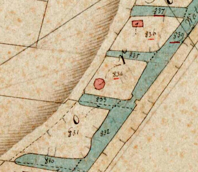 Molen 06486 l De Morgenster (Aarlanderveen), Deel van Kadastrale kaart 1811-1832: minuutplan Aarlanderveen, Zuid-Holland, sectie A, blad 04 (MIN08001A04) | Database Nederlandse molens