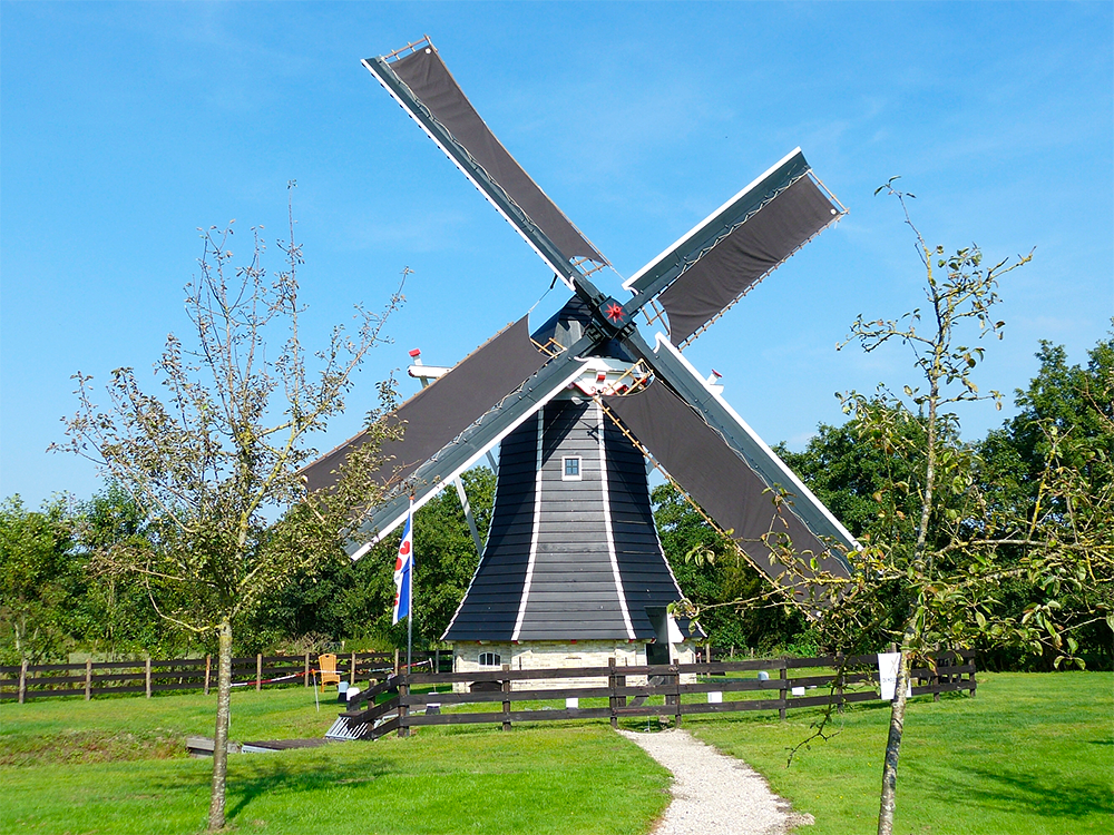 3, Molen 13511 De Mearmin / Geestmermeermolen (Damwoude / Damwâld), Willem Jans (7-9-2016)Duidelijk is dat men op moet letten dat deze tamelijk kleine molen niet ingegroeid raakt.  | Database Nederlandse molens