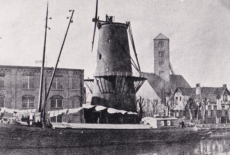 5, Molen 03504 a Het Fortuin / Slikmolen / Molen van Rossum (Delft), foto n.n., Het Fortuin in 1917 | Database Nederlandse molens