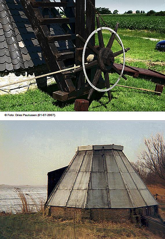 7, Molen 03306 Doris Mooltsje (Oudega / Aldegea), Almar R. Wildschut (1985). Vóór de restauratie. | Database Nederlandse molens