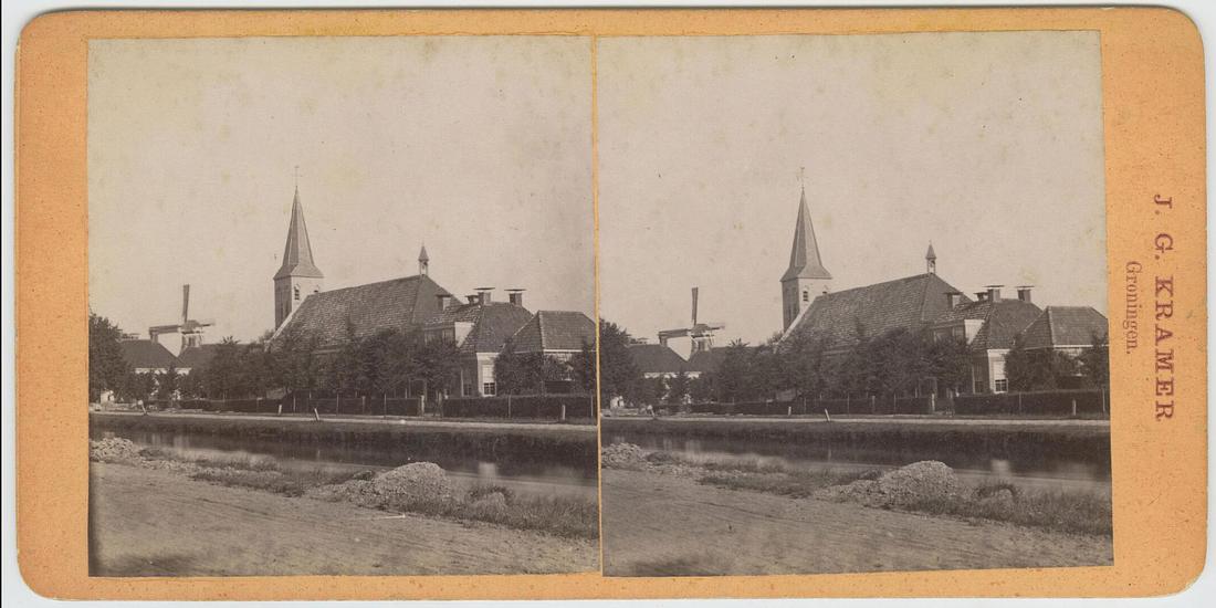 2, Molen 00687 a Molen van Westra van Holthe / De Soldaat (Assen), Stereofoto van fotograaf Kramer (1845-1903)
collectie Drents Archief | Database Nederlandse molens
