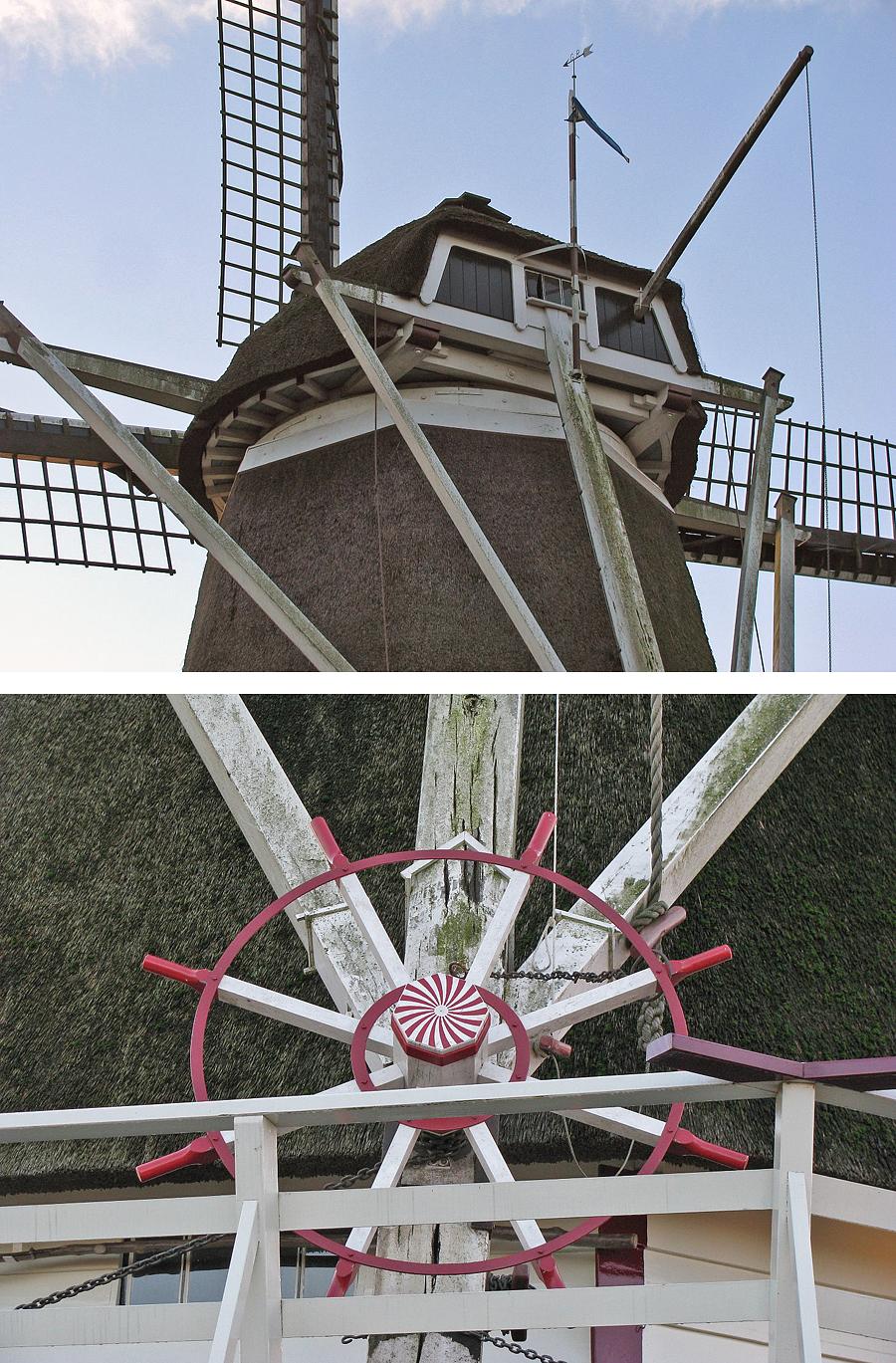 7, Molen 01239 De Maagd (Hulshorst), Onder: mooie kop van de munnik.  Piet Glasbergen (17-1-2015). | Database Nederlandse molens