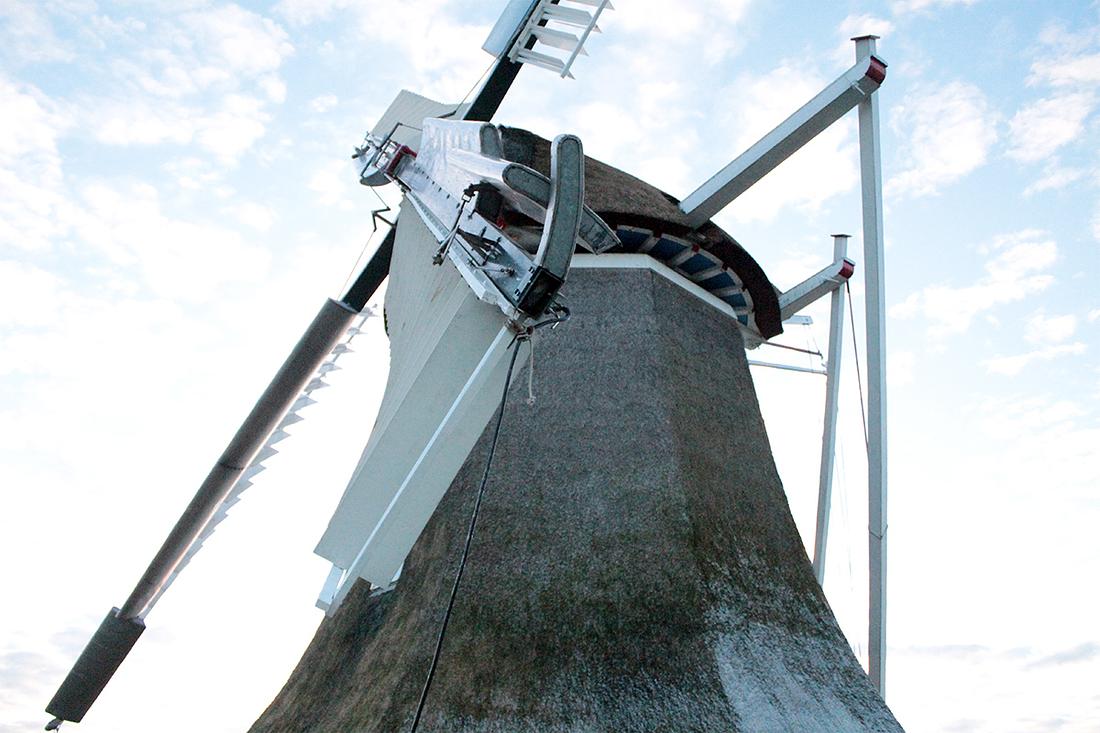 9, Molen 00460 De Zilvermeeuw (Onderdendam), Egbert Reining (20-1-2019)De zilvermeeuw kreeg door de neuzen zijn naam. | Database Nederlandse molens