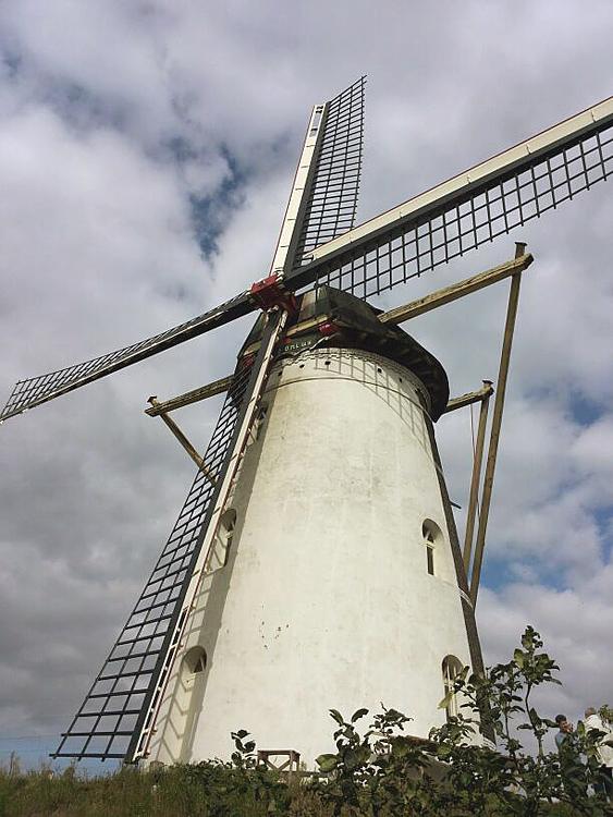 Molen 02804 Sint Antonius (Weert-Laar), De molen heeft nu het Oud-Hollands systeemen draait weer vanaf Monumentendag 2013.  Anke Verheul (15-9-2013). | Database Nederlandse molens