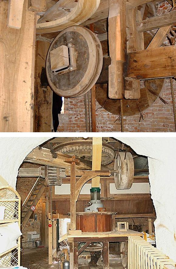 8, Molen 02876 Johanna (Huijbergen), boven is van  A.J. Wisse, onder W. Jans (26-3-2006). | Database Nederlandse molens