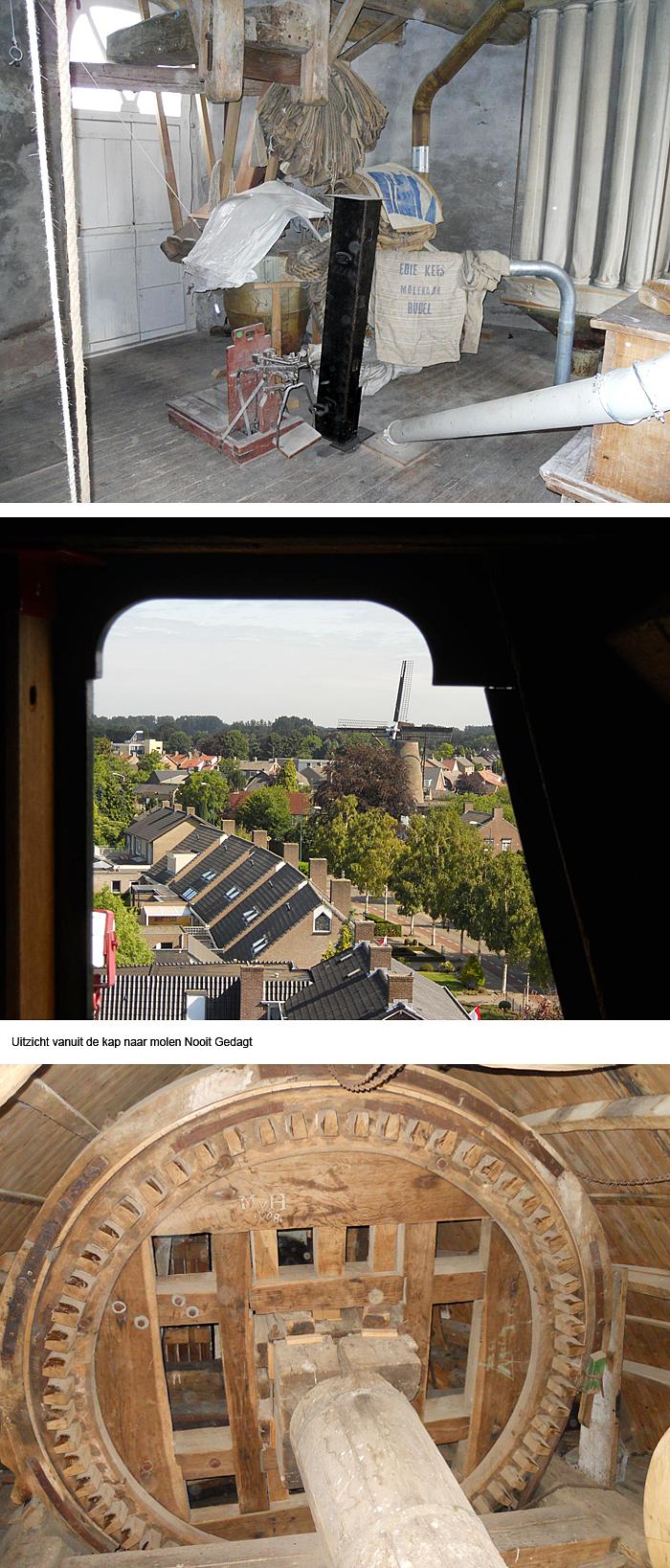 8, Molen 02858 Zeldenrust (Budel), Rob Simons (van boven naar onder: 15-2-2012, 9-7-2011 en 13-9-2010).  | Database Nederlandse molens