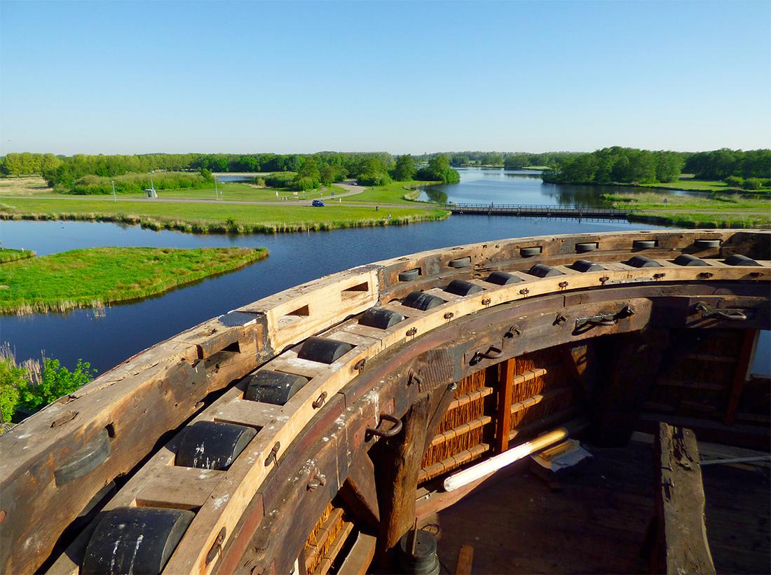 9, Molen 10694 Twiskemolen (Landsmeer), Marcel Koop (8-5-2018)Rollen en keerschijven.  | Database Nederlandse molens