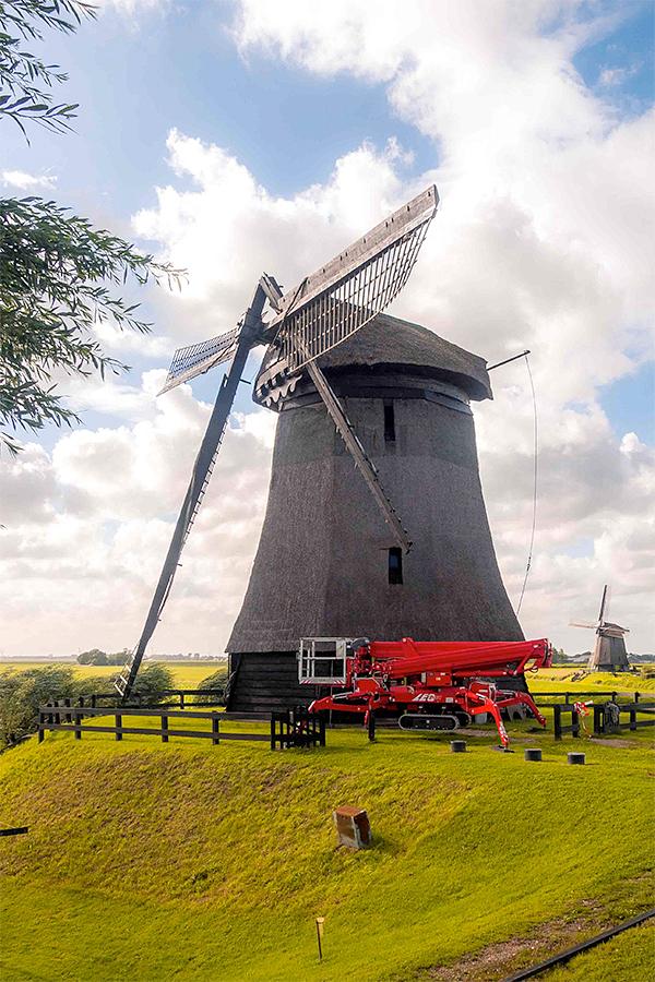 5, Molen 00116 Bovenmolen G (Schermerhorn), Martijn Jansen (6-7-2021)De molen met de gebroken roede. | Database Nederlandse molens
