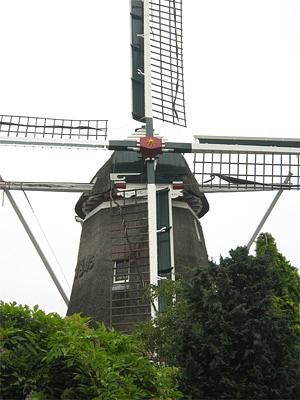 3, Molen 02634 De Lelie (Ommen), Edo Werkman (14-07-2008).  Het wiekenkruis heeft een voor Overijssel bijzondere kleurstelling,  namelijk lichte roeden met diepdonkergroene stukken bij de askop. | Database Nederlandse molens
