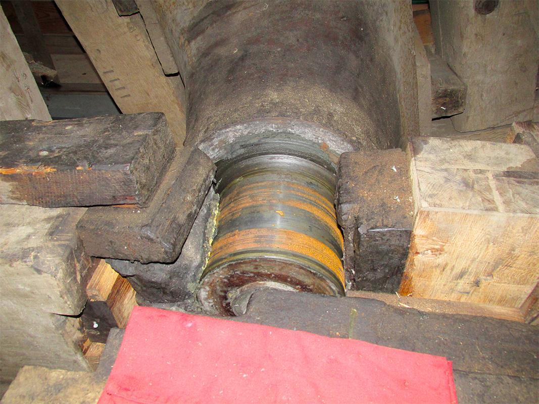 13, Molen 01479 De Middelste Molen (Cabauw), Piet Glasbergen (29-3-2019)Wateras. De tap is licht aangeroest want de molen staat al enige tijd stil.  | Database Nederlandse molens