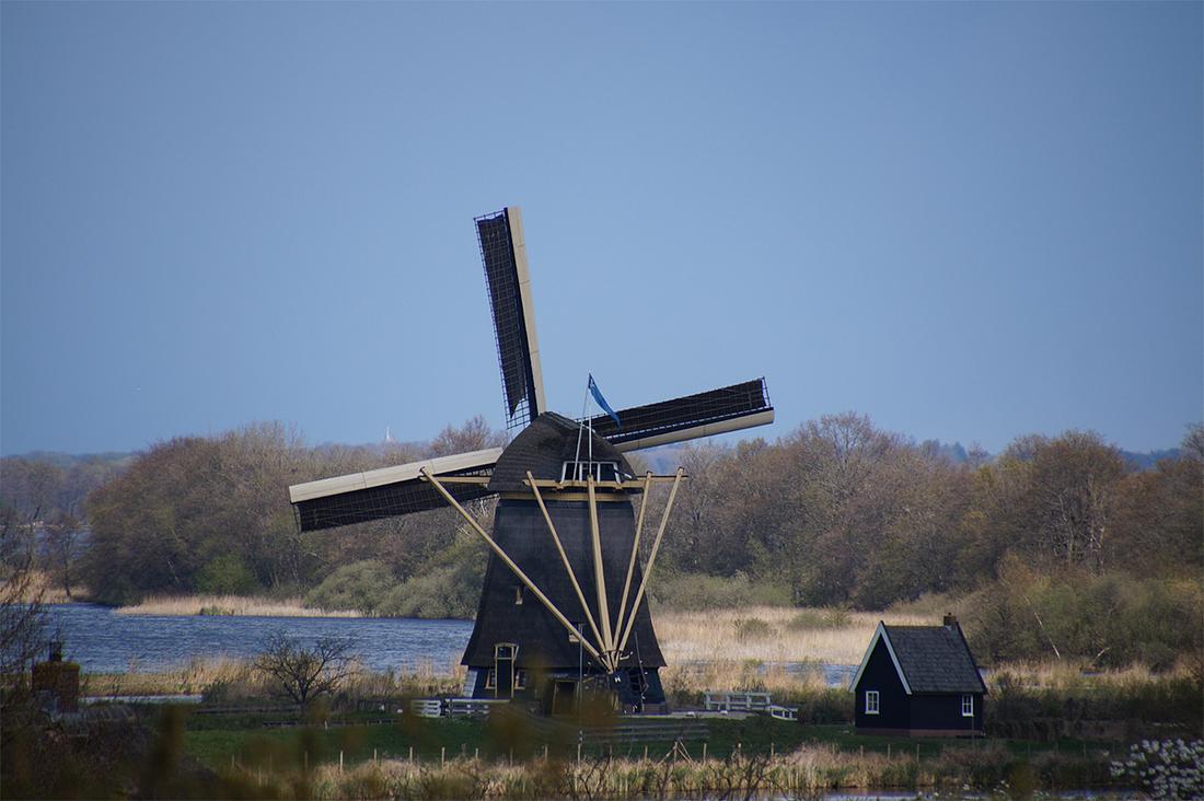 7, Molen 00007 Loenderveense Molen (Loenen aan de Vecht), Matthieu Hoogduin (13-4-2019)De molen gezien vanaf de in het dorp gelegen molen De Hoop. | Database Nederlandse molens