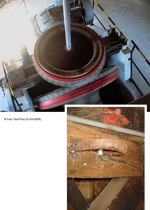 8, Molen 02772 De Nieuwlandse Molen (Hoek van Holland), Rob Pols (1-4-2006)De nog altijd aanwezige kruikram (zie tekst).  | Database Nederlandse molens