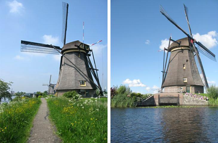 2, Molen 01503 Overwaard Molen No.3 (Kinderdijk), Cor en Tineke den Boer (links 20-5-2012; rechts 1-7-2012). | Database Nederlandse molens