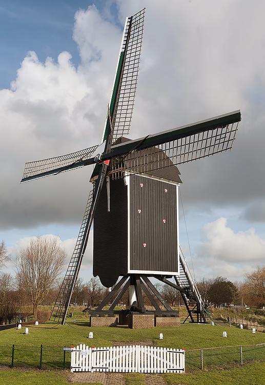 Molen 10145 't Vliegend Hert (Brielle), Bram van Broekhoven (1-3-2010). | Database Nederlandse molens
