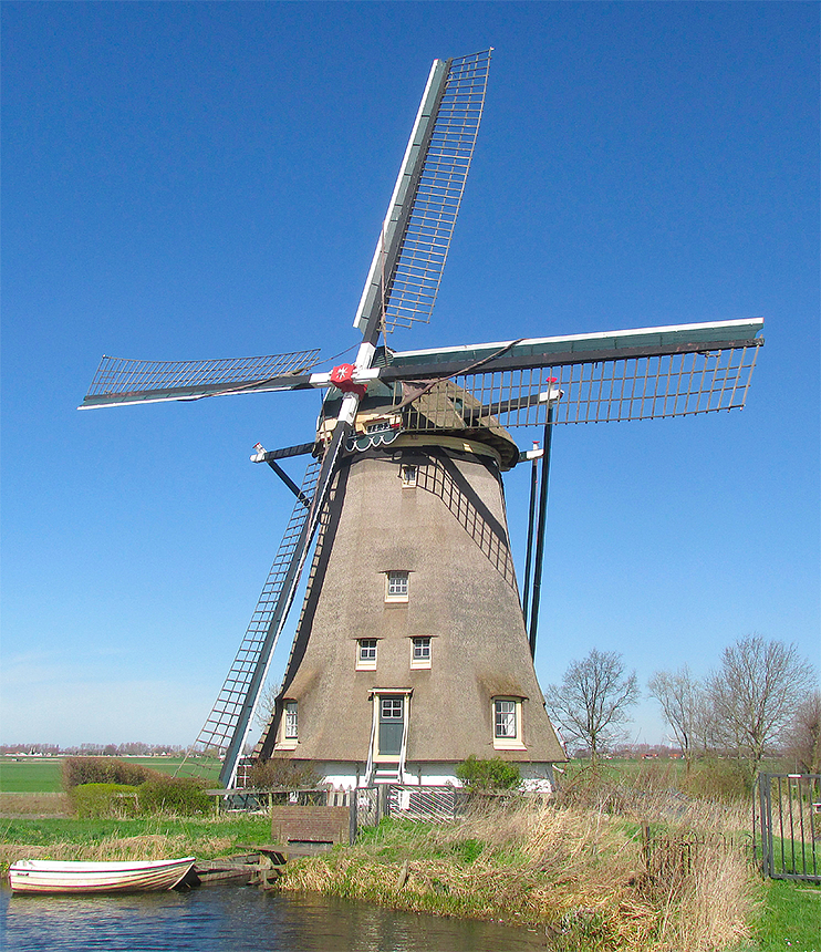 Molen 01003 De Geestmolen (Rijnsaterwoude), Piet Glasbergen (22-3-2017) | Database Nederlandse molens