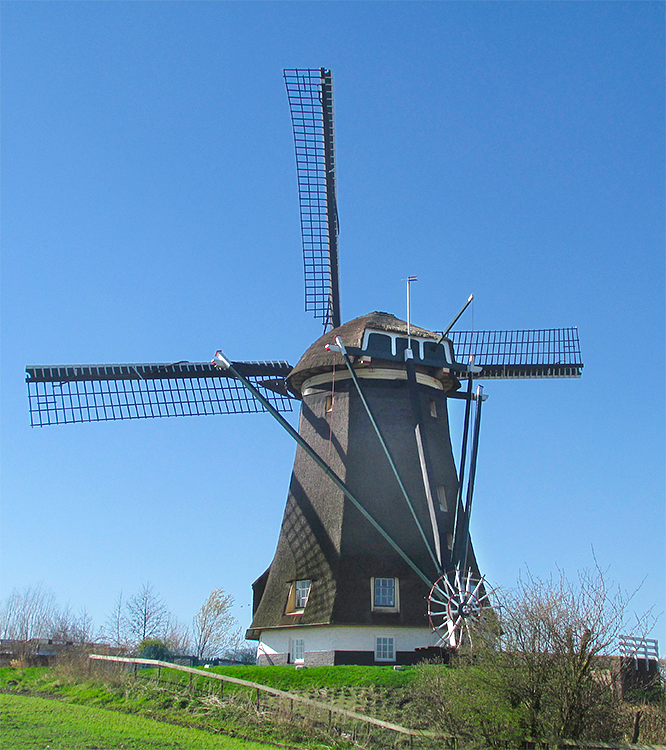 2, Molen 01003 De Geestmolen (Rijnsaterwoude), Piet Glasbergen (22-3-2017) | Database Nederlandse molens