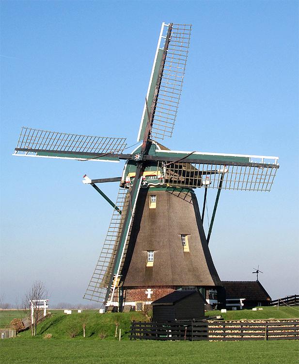 Molen 01809 Waterloosmolen (Rijpwetering), Piet Glasbergen (17-2-2016) | Database Nederlandse molens
