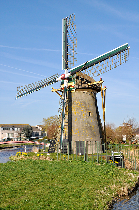 Molen 00080 Stevenshofjesmolen (Leiden), Leo Middelkoop (24-3-2017).  | Database Nederlandse molens