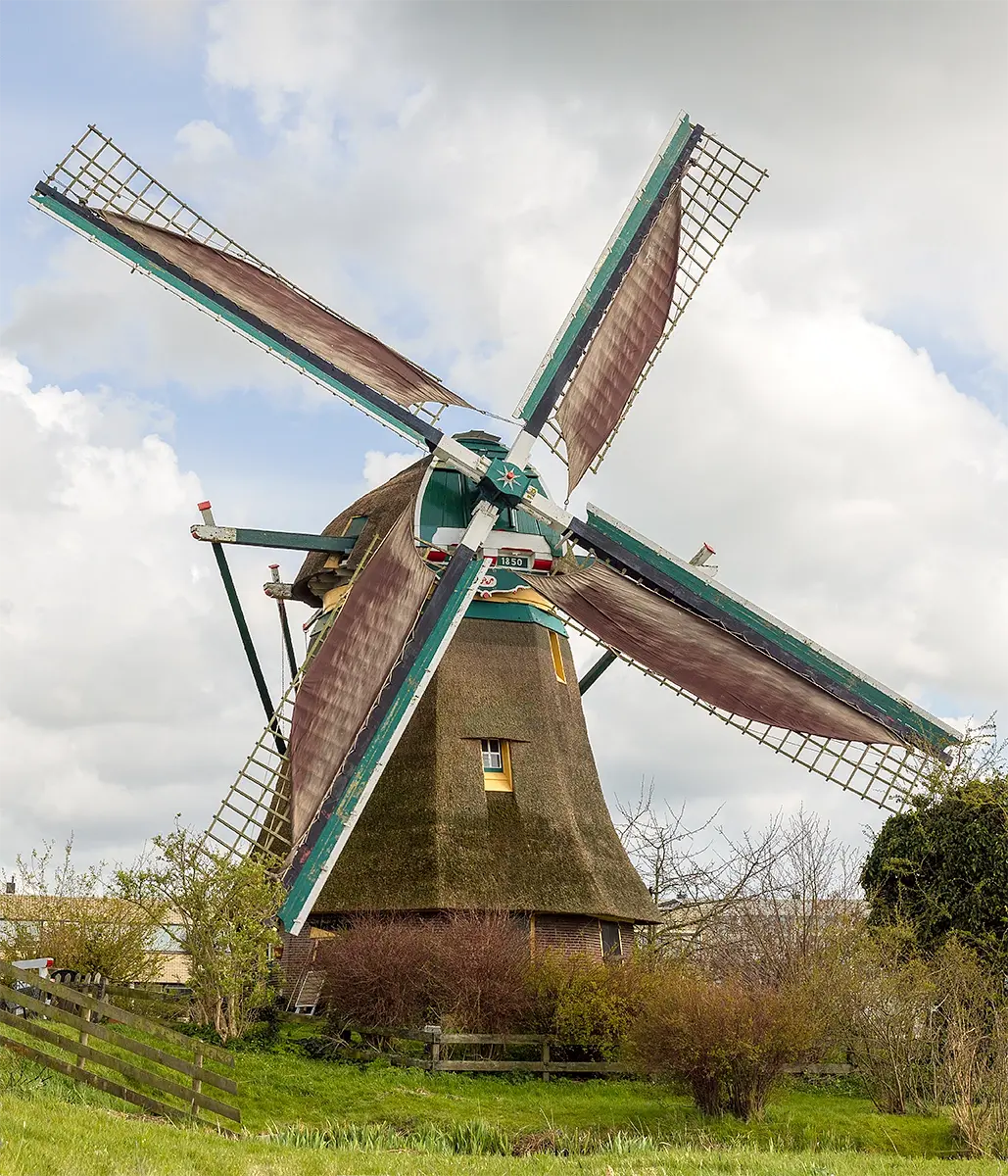 Molen 02485 Zijllaanmolen (Leiderdorp), Martijn van Dijk (9-4-2022) | Database Nederlandse molens