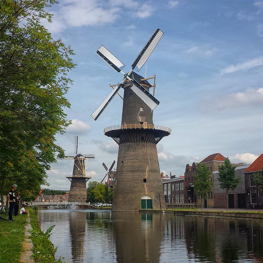4, Molen 01173 De Vrijheid (Schiedam), Theo de Rooij (10-9-2015) Vóór het herstel van het metselwerk. | Database Nederlandse molens