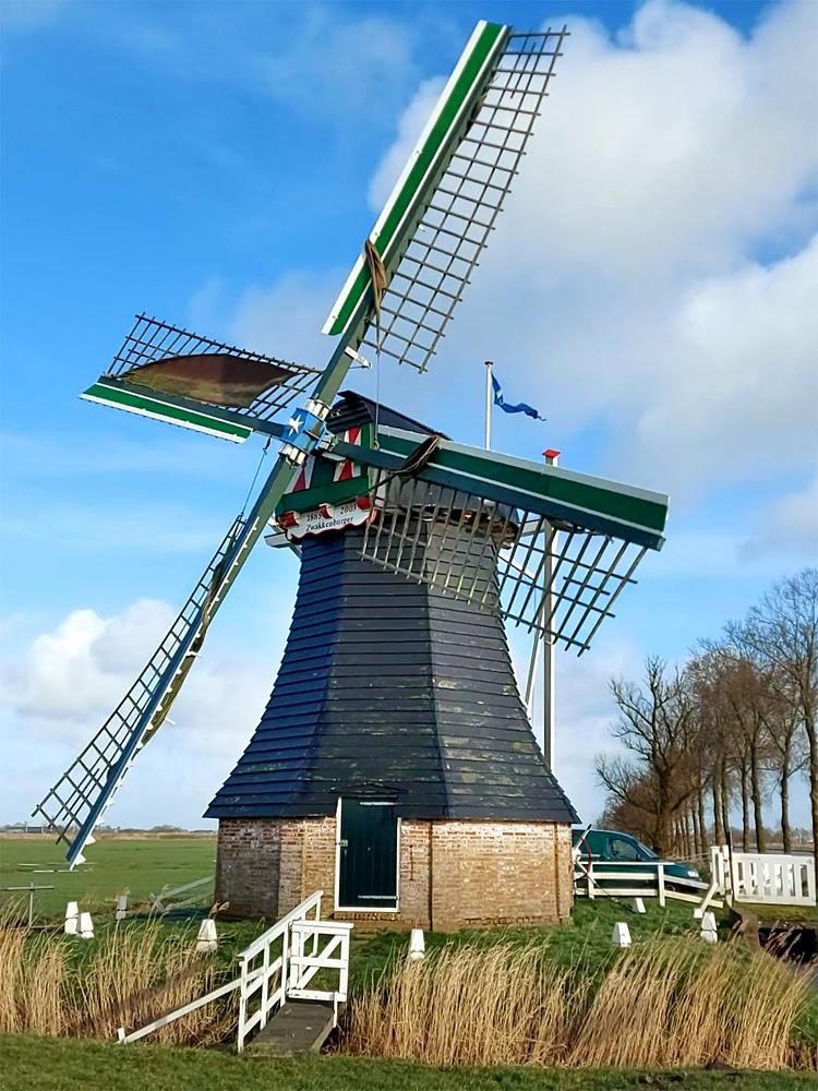 Molen 10685 Zwakkenburger Molen (Niezijl), Martijn Scholtens (7-2-2022) | Database Nederlandse molens
