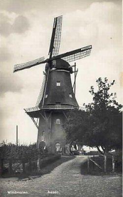 1, Molen 00687 Molen Smid / Molen Busch (Assen), Ansichtkaart (ca. 1920) Collectie Atlas Van Stolk, Hist.Museum Rotterdam | Database Nederlandse molens