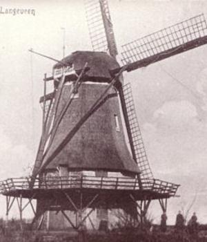 2, Molen 01038 Molen Van der Aast (Langeveen), Detail van onderstaande prentbriefkaart | Database Nederlandse molens