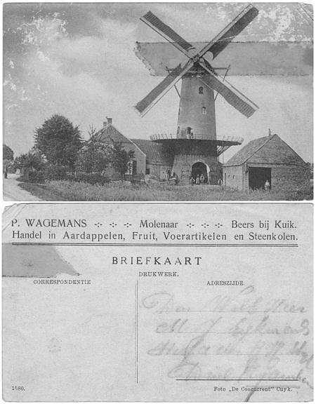 1, Molen 02576 Nooit Gedacht (Beers), Ansichtkaart: collectie G. van Stekelenburg | Database Nederlandse molens